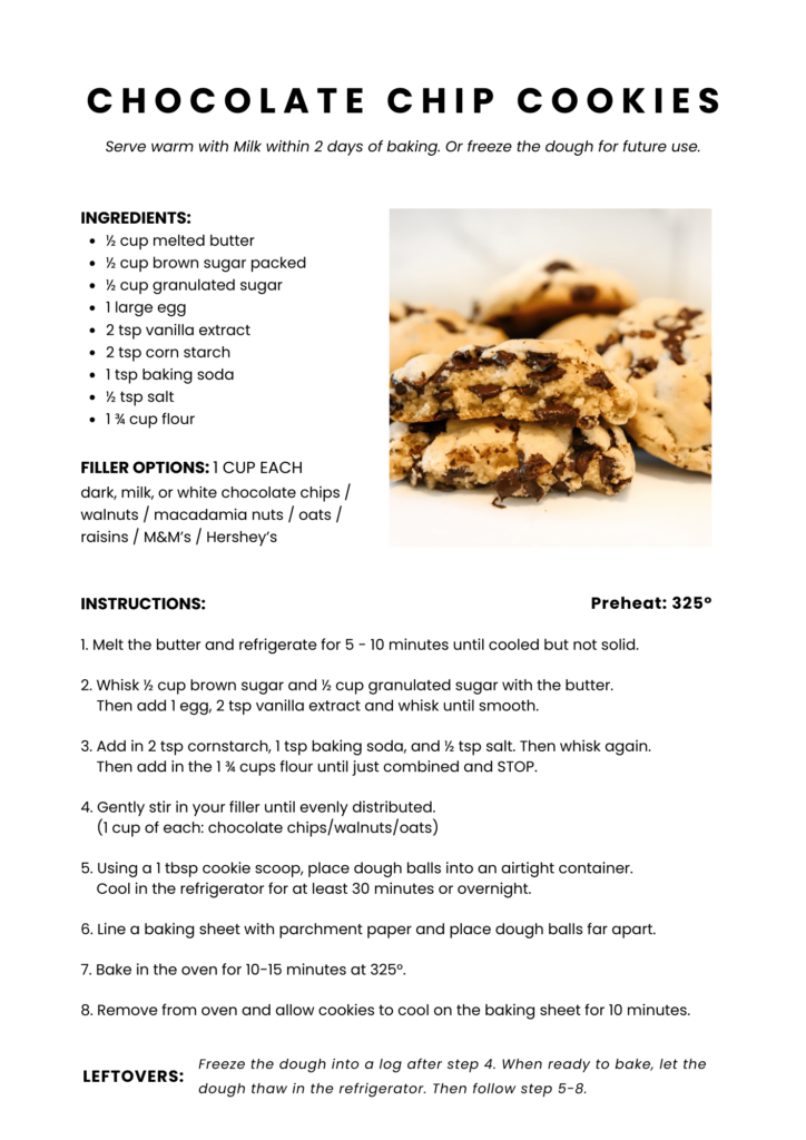 chocolate chip cookies recipe