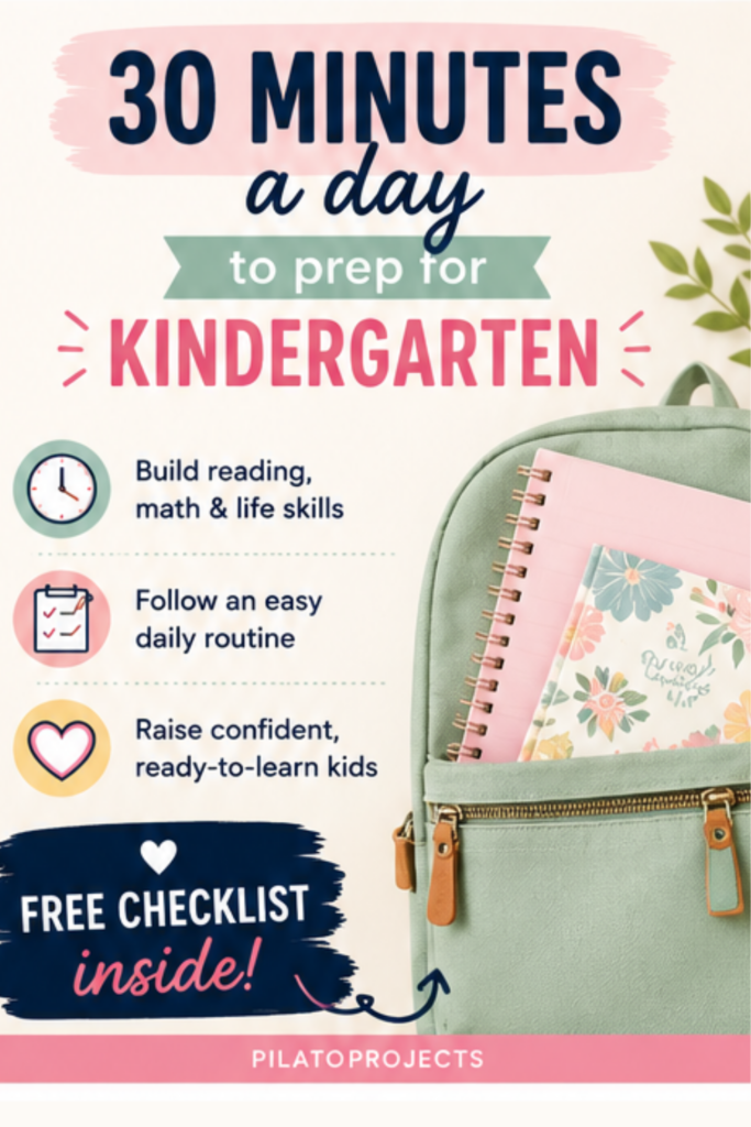30 minutes a day to prep for kindergarten