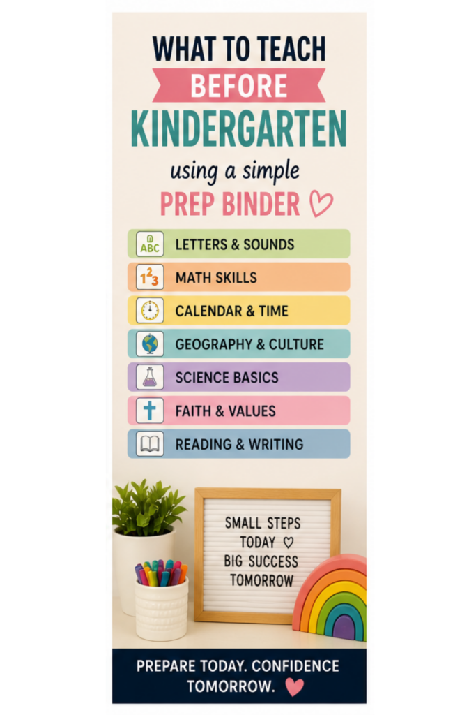 What to teach before Kindergarten